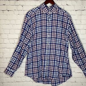 Vinyard Vines Whale Brushed‎ Cotton Shirt Blue M